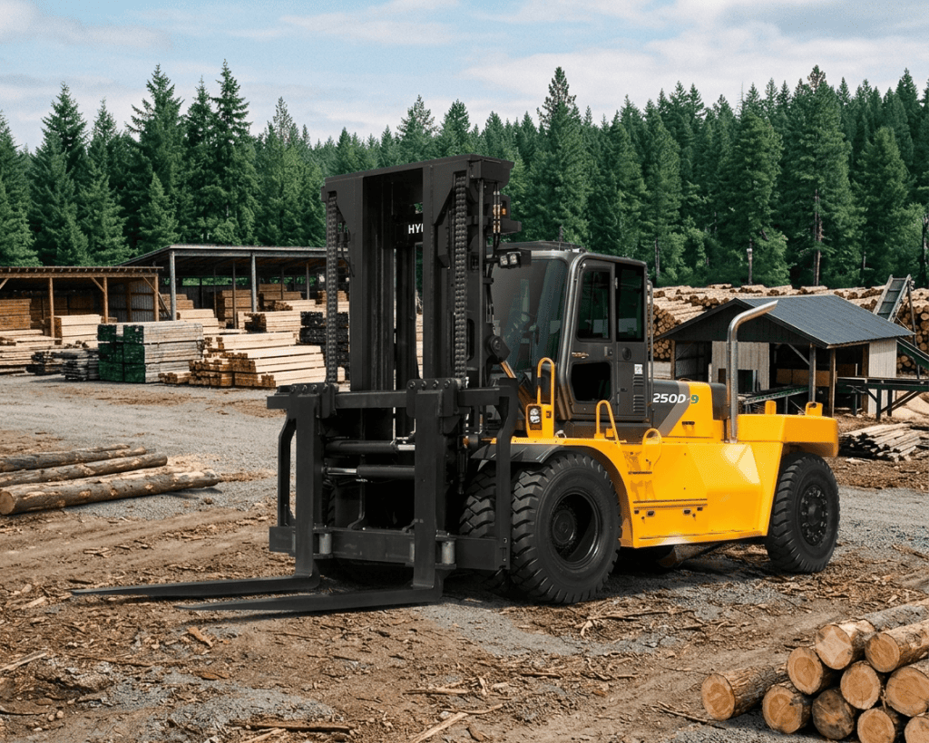 hyundai forklift for timber site